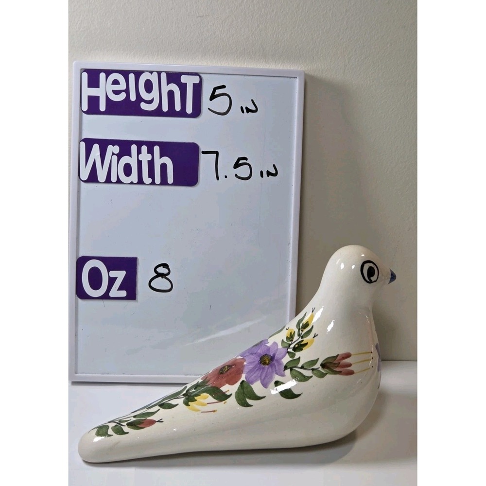 Vtg Signed Mexican Tonala Pottery Partridge Bird Figurine Hand Painted